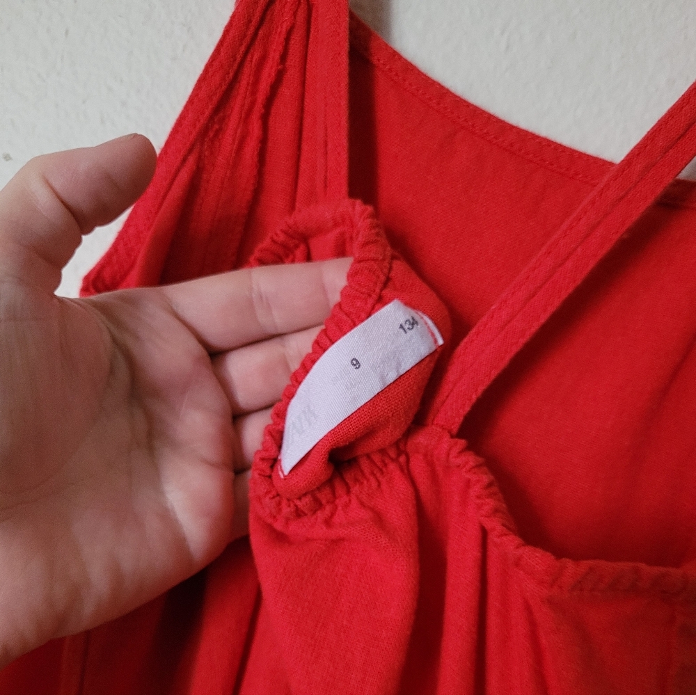 Zara Red Linen Dress - Picture 6 of 6